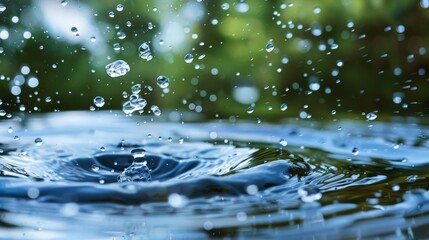 Poster - The cycle of water, from evaporation to precipitation and back, is a continuous process that sustains ecosystems and regulates the planet's climate.