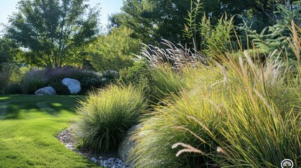 Canvas Print - The diversity of grass species, from tall prairie grasses to short lawn varieties, highlights the adaptability and resilience of these plants.