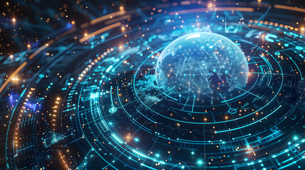 Wall Mural - a decentralized interplanetary economy enabled by a complex but secure system of digital payments.