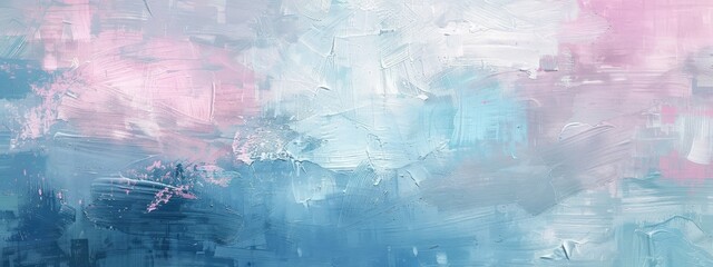 Wall Mural - Abstract light blue, light blue and pink background with grunge brush strokes 