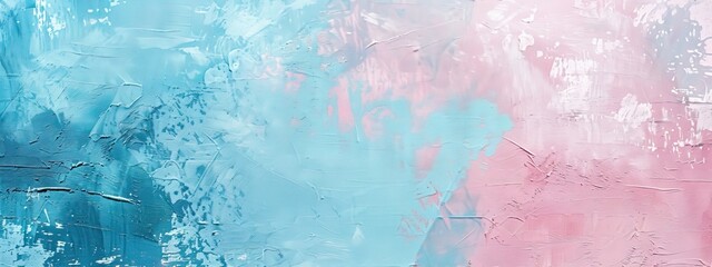Wall Mural - Abstract light blue, light blue and pink background with grunge brush strokes 