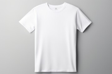 Wall Mural - White T-shirt on a Gray Background