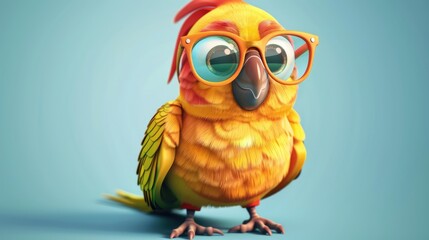 Wall Mural - funny parrot cartoon