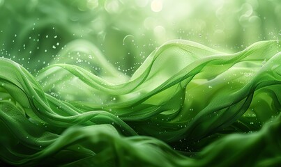 Wall Mural - Smooth green abstract background, depicting a calming and tranquil atmosphere.