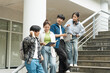 © 1112000 - Portrait image of a group of Asian students at university.