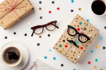 Wall Mural - A box with a pair of glasses