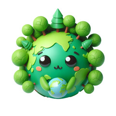 Wall Mural - 3D CUTE planet earth