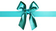 © Ryan - Turquoise ribbon with bow isolated on transparent or white background