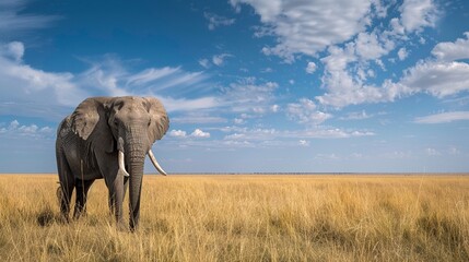 Canvas Print - elephant in the savannah