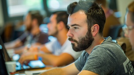 Software developer working as a programmer