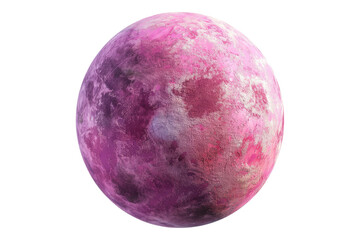 pink planet isolated on transparent background