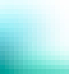 Wall Mural - abstract divided cyan green white pixel grid square mosaic pattern gradient palette background with blank space