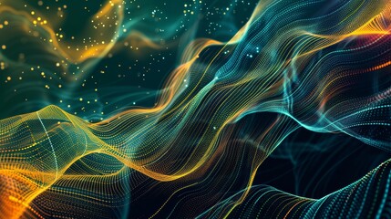 Abstract illustration depicting big data futuristic visualization