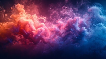 Wall Mural - Colorful Smoke Effect:  a background with a colorful smoke effect, where vibrant hues blend and swirl, creating a mystical and dynamic scene.