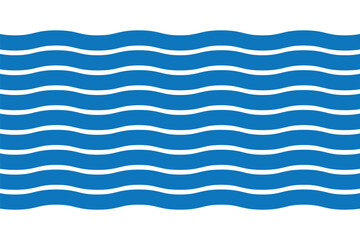 Wall Mural - Water wave clipart isolated. Sea symbol. Vector stock illustration. EPS 10
