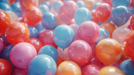 Sticker - colorful balloons background