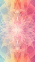 Wall Mural - Abstract background with pastel colors forming a flower-like shape with its petals, useful for projects related to nature, beauty, wellness and spirituality