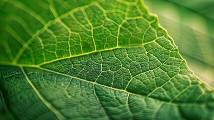 Green tropical plant close-up