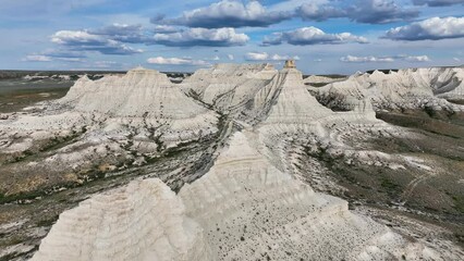 Canvas Print - Aktolagai is a Cretaceous plateau, a ridge, a natural landmark, an incredibly beautiful and very popular place in the Aktobe region, Kazakhstan.