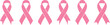 © JasimMughal - Pink ribbon icon set, Breast cancer awareness ribbons isolated on white background, Vector illustration.