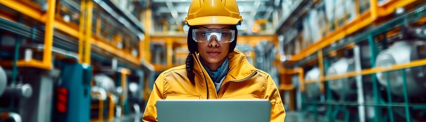 Engineer with Laptop An engineer working on a laptop