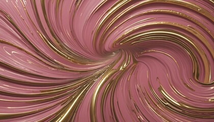 Wall Mural - black textured spiral pattern on a smooth surface with swirling gold accents