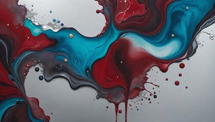 Wall Mural - elegant swirls: a modern abstract alcohol ink painting