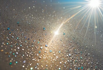 Wall Mural - Abstract Glitter Prism Rainbow: A Textured Vintage Wallpaper Design Inspired by Sunlight Flares