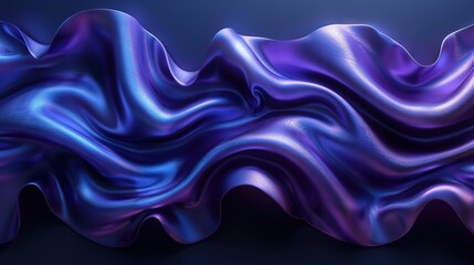 Wall Mural -   A blue and purple background with a wavy pattern at the top and bottom of the image