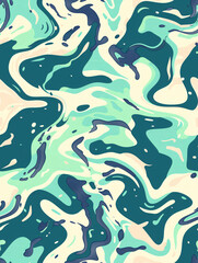 Poster - Modern and stylish marble pattern with green tones, ideal for creating abstract backgrounds