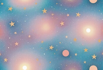 Wall Mural - Festive Starry Night Wallpaper for a Childcare Center