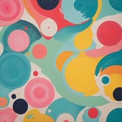 Wall Mural - geometric and colorful artistic design: a modern and creative canvas background
