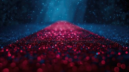 Canvas Print - abstract background featuring red and blue colors and star elements