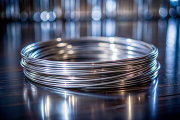 Roll of smooth steel wire, thick, iron, reinforced steel