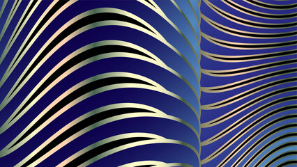 Wall Mural - Abstract blue background with stripes or wavy lines in a geometric pattern design