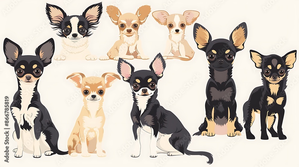 Educational chart on the Chihuahua Canis lupus familiaris detailing its