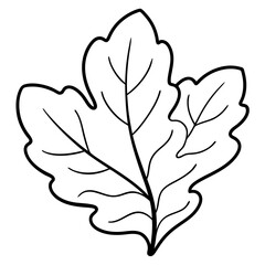 Wall Mural - leaf silhouette vector