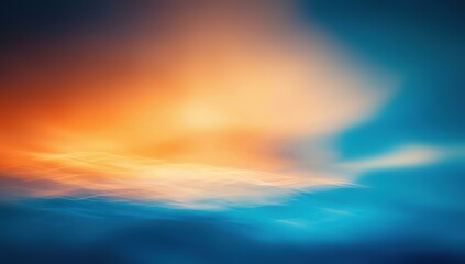 Wall Mural - blurred image of a sunset over the ocean. ai.