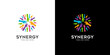 © mboois-studio - Synergy logo, concept of two or more entities working together. Interlocking circles symbolize the coming together of various elements