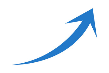 Wall Mural - blue curved graph with arrow png file type for your apps, website, web, ui, logo, designs