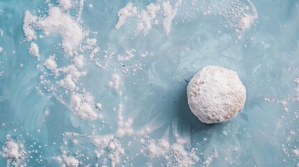 Wall Mural - Tasty homemade Snowball Cookie captured from above