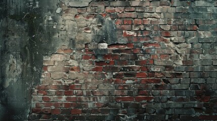 Poster - Old grungy brick wall texture for abstract design cover