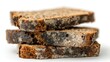 © At My Hat - Three slices of bread with a lot of mold on them. The bread is old and has been sitting out for a while