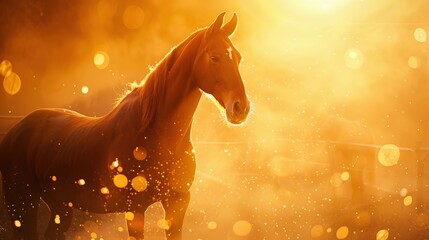 Poster - Horse in Golden Light