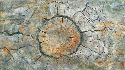 Wall Mural -   A close-up of a piece of wood split down the middle by a sawtooth