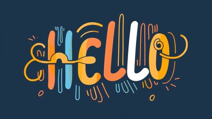 Hello Typography - Vibrant Lettering with Playful Design Elements