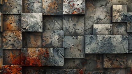 Wall Mural - Cinder block abstract background