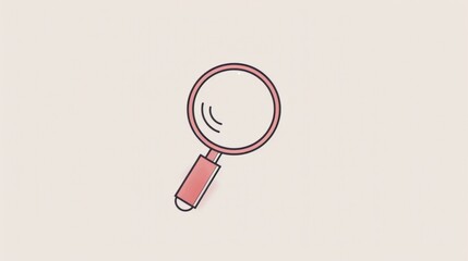Wall Mural - Minimalist Magnifying Glass Icon - Simplicity and Focus