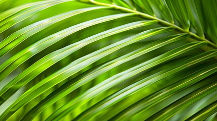 Green tropical plant close-up