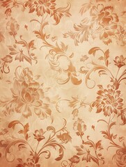 A vintage floral wallpaper pattern with an elegant and nostalgic design, perfect for creating a retro aesthetic in antique shops, vintage stores, and cafes. Generative AI